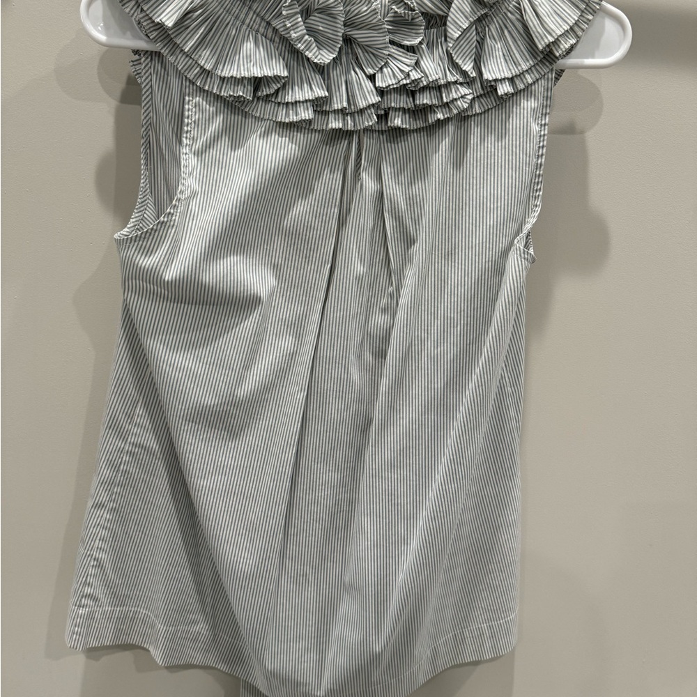 Striped Ruffle V-Neck Top - Picture 3 of 3